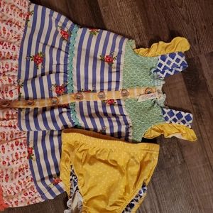 Matilda Jane VGUC 18-24 mo dress w bloomers